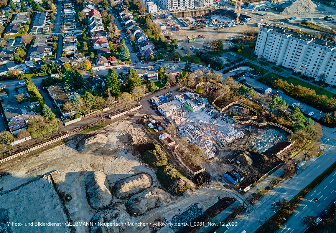 12.11.2020 - Baustelle der neuen Grundschule am Karl-Marx-Ring in Neuperlach